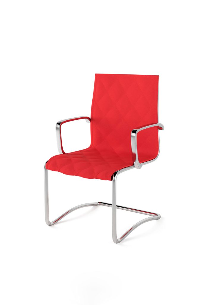 Buro City Montpellier Siège Chaise Rouge Fauteuil